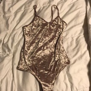 Velvet body suit